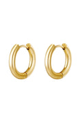 Elegant Stainless Steel Hoop Earrings - Silver & Gold