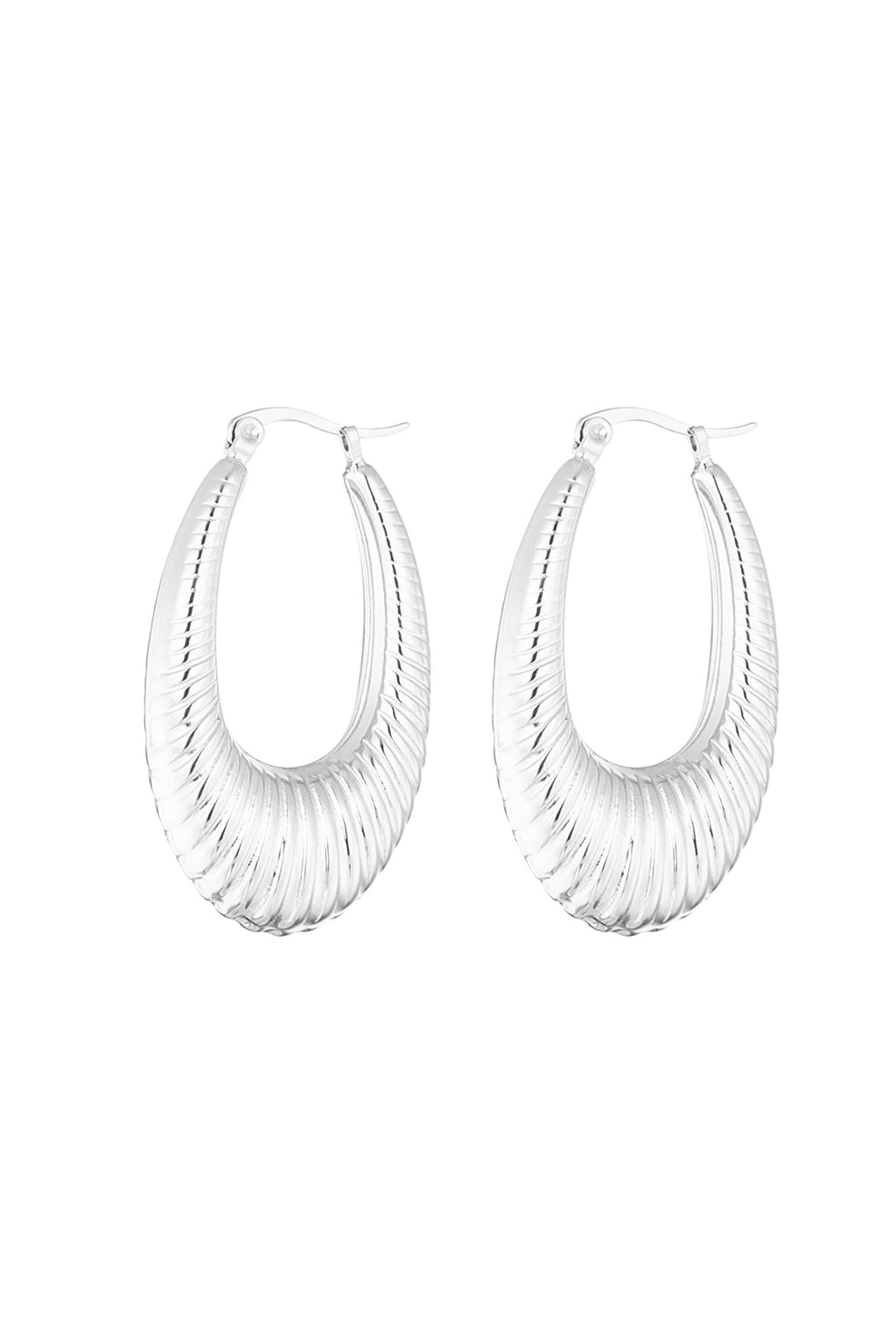 Stylish Statement Hoop Earrings in Silver & Gold