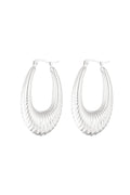 Stylish Statement Hoop Earrings in Silver & Gold