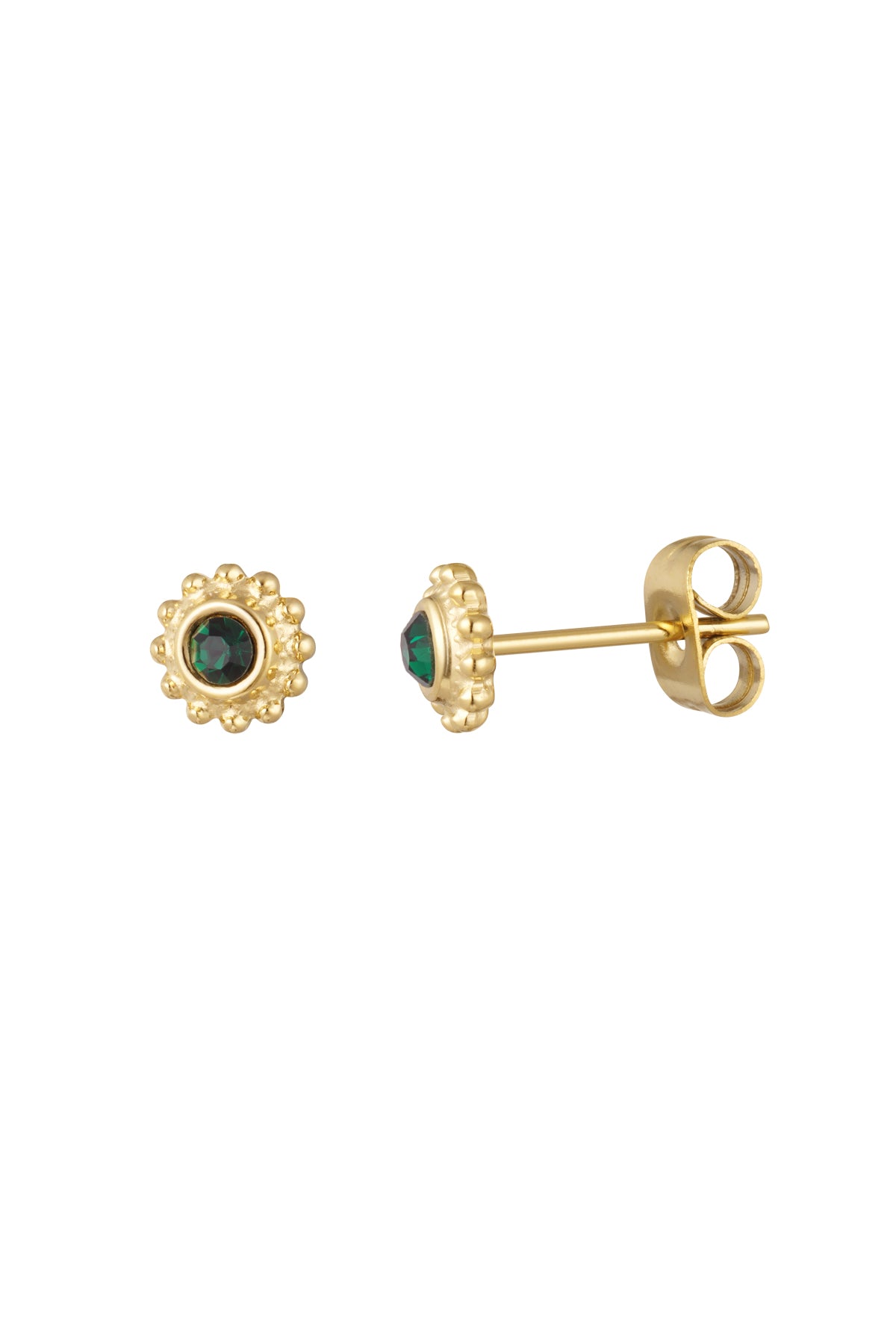 Pendientes luna - Color dorado rosa