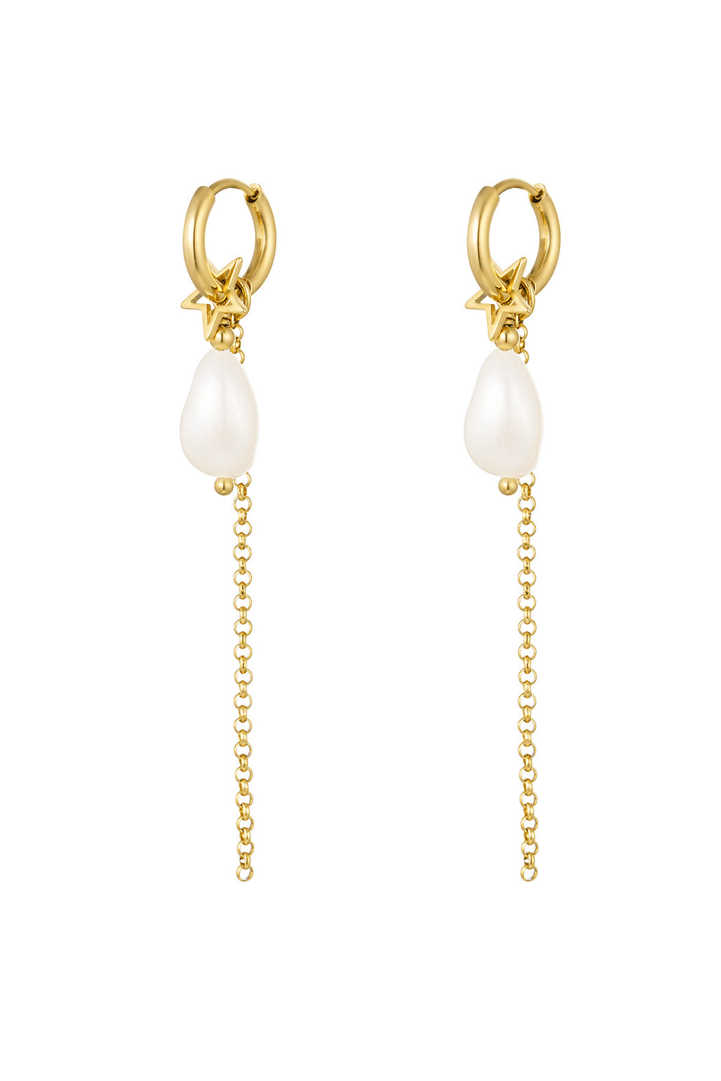 Elegant Drop Earrings in Silver & Gold
