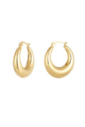Stylish Stainless Steel Hoop Earrings - Silver & Gold