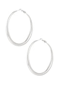 Elegant Stainless Steel Hoop Earrings - Silver & Gold