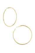 Stylish Stainless Steel Hoop Earrings - Silver & Gold