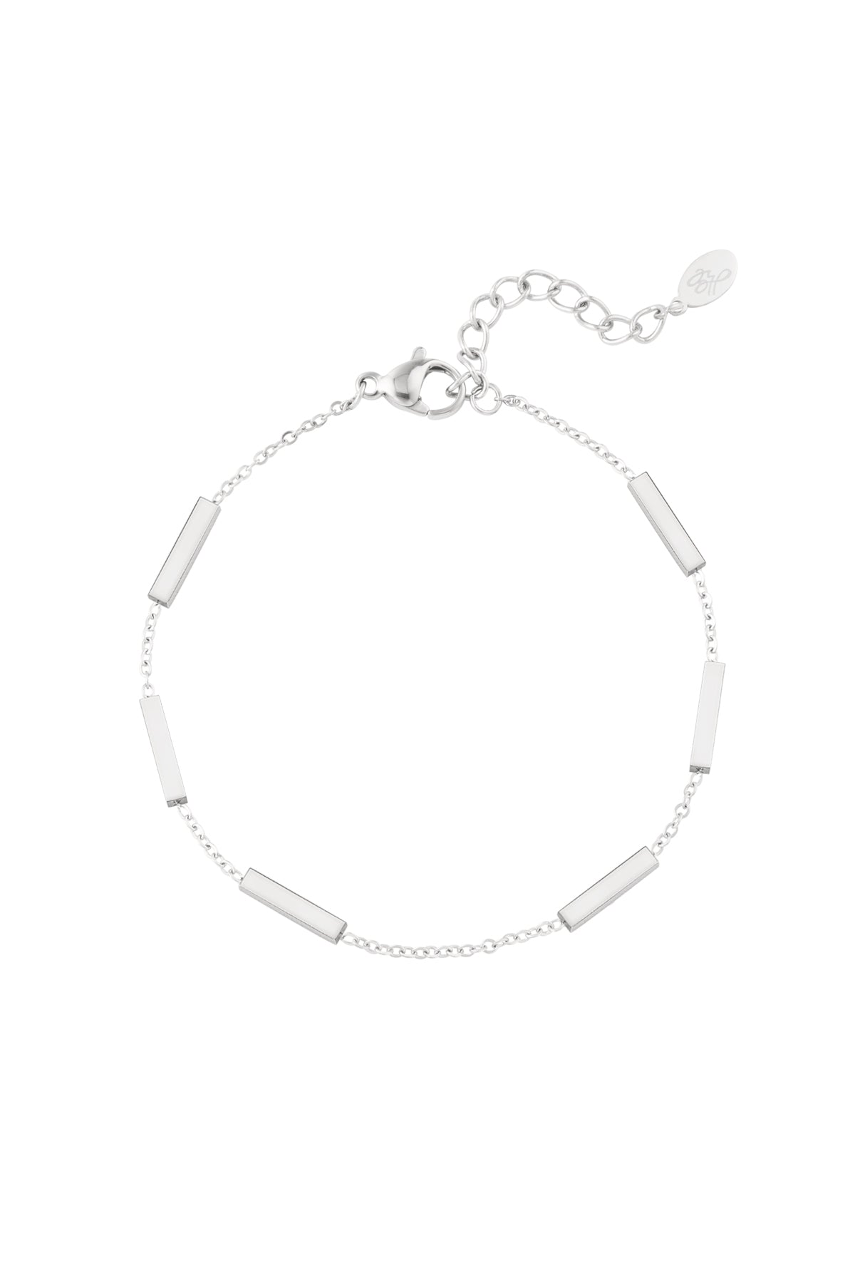 Elegant Stainless Steel Charm Bracelet - Silver & Gold