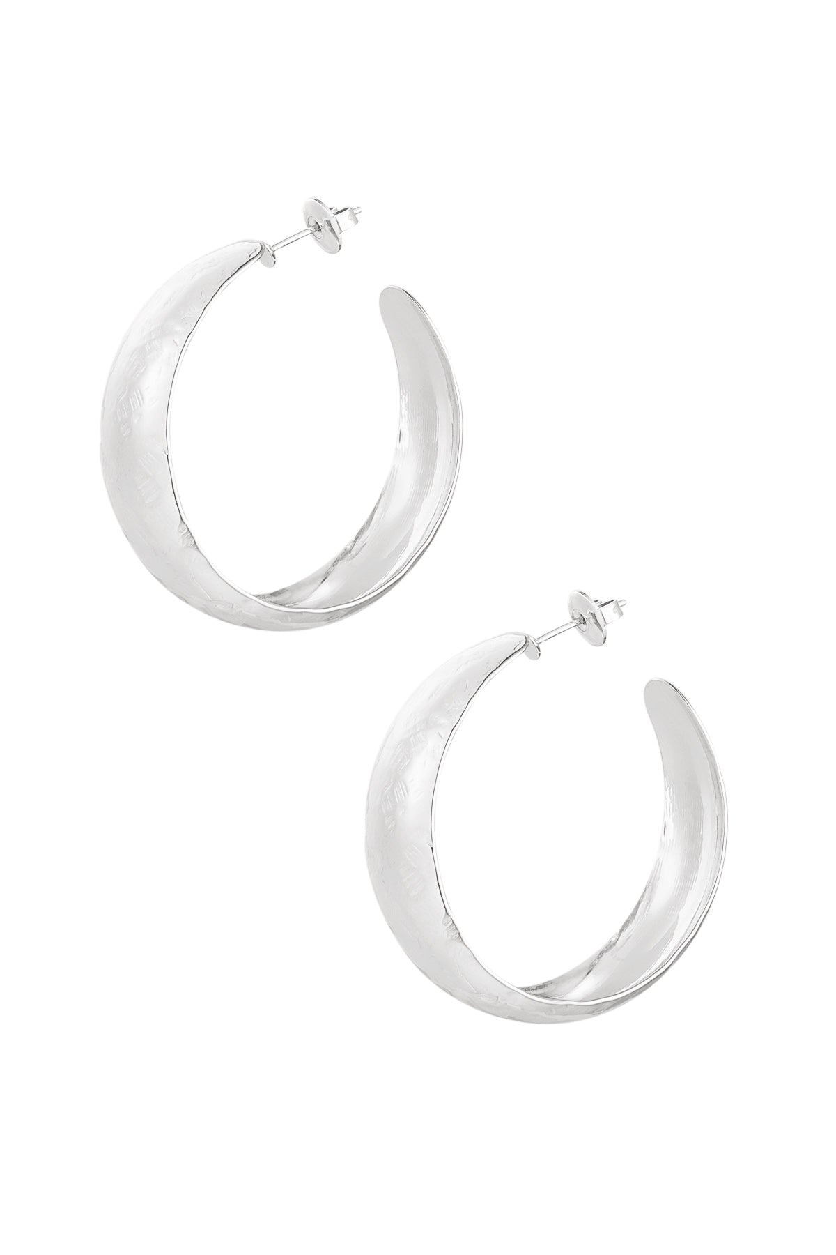 Stylish Statement Hoop Earrings in Silver & Gold