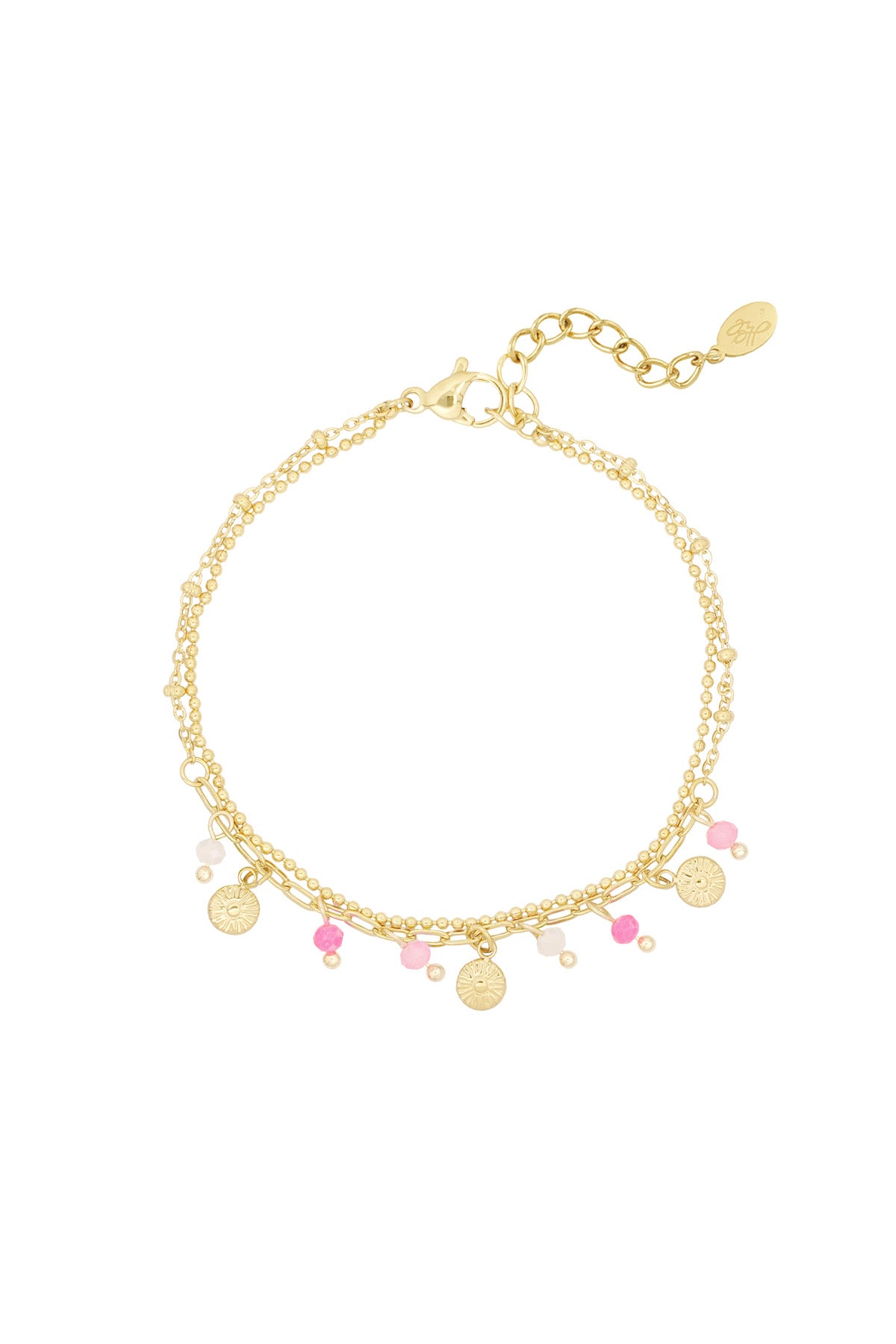 Stylish Stainless Steel Charm Bracelets in Pink, Blue, Orange