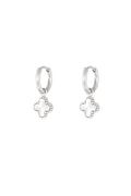 Stylish Stainless Steel Drop Earrings, Silver & Gold