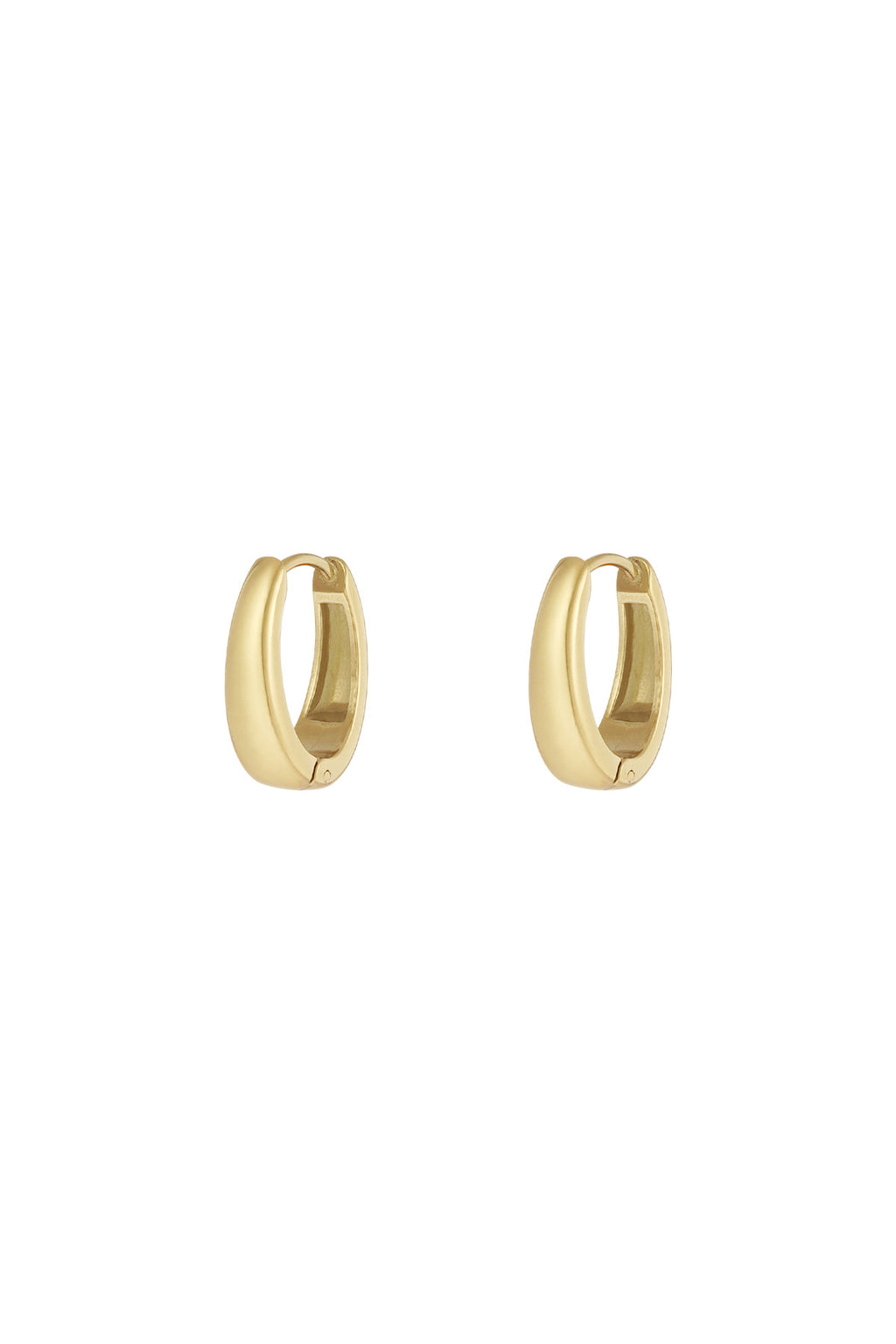 Stylish Stainless Steel Hoop Earrings - Silver & Gold
