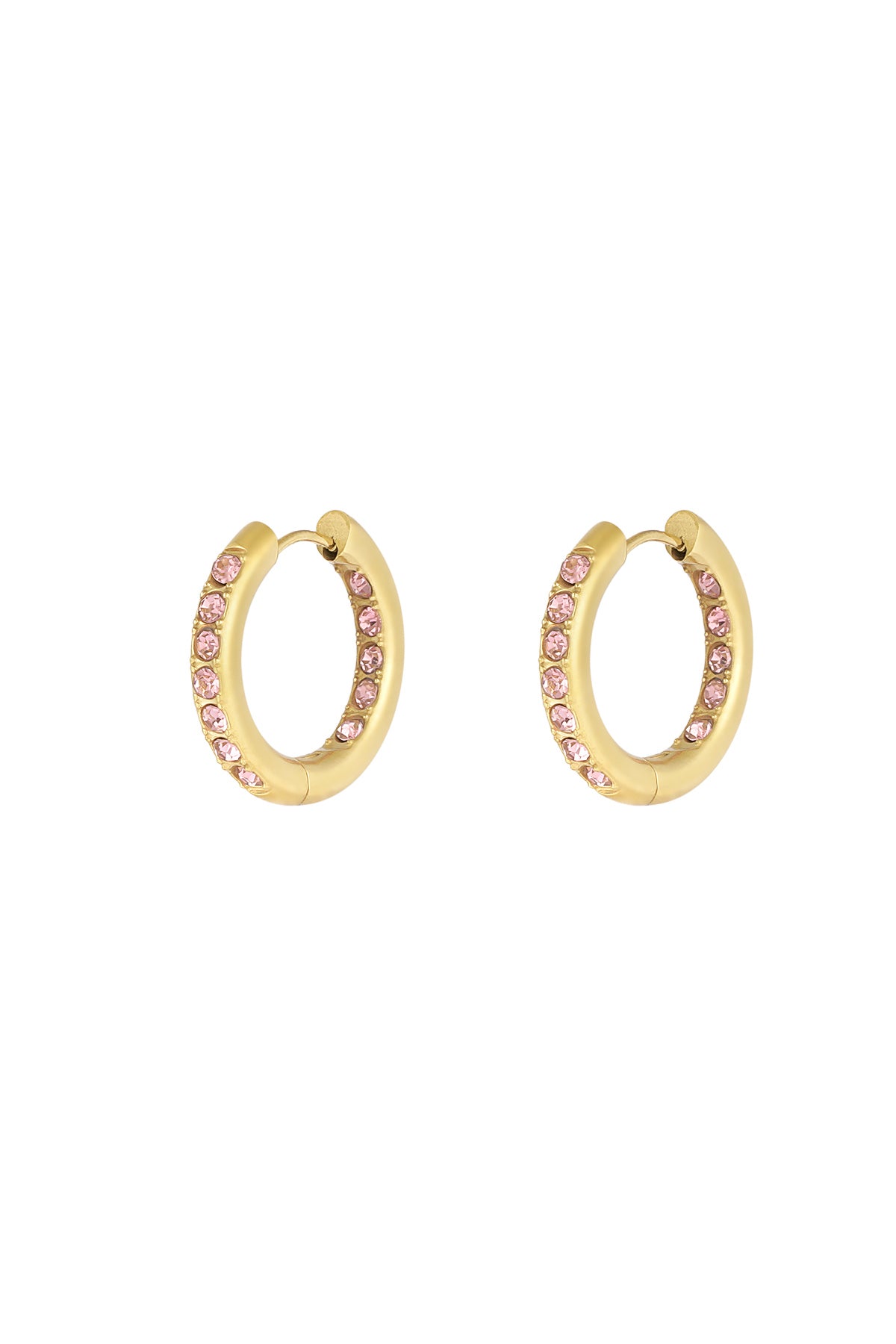 Stylish Pink, Green, Gold Hoop Earrings for Trendsetters