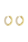 Stylish Pink, Green, and Gold Hoop Earrings for Women
