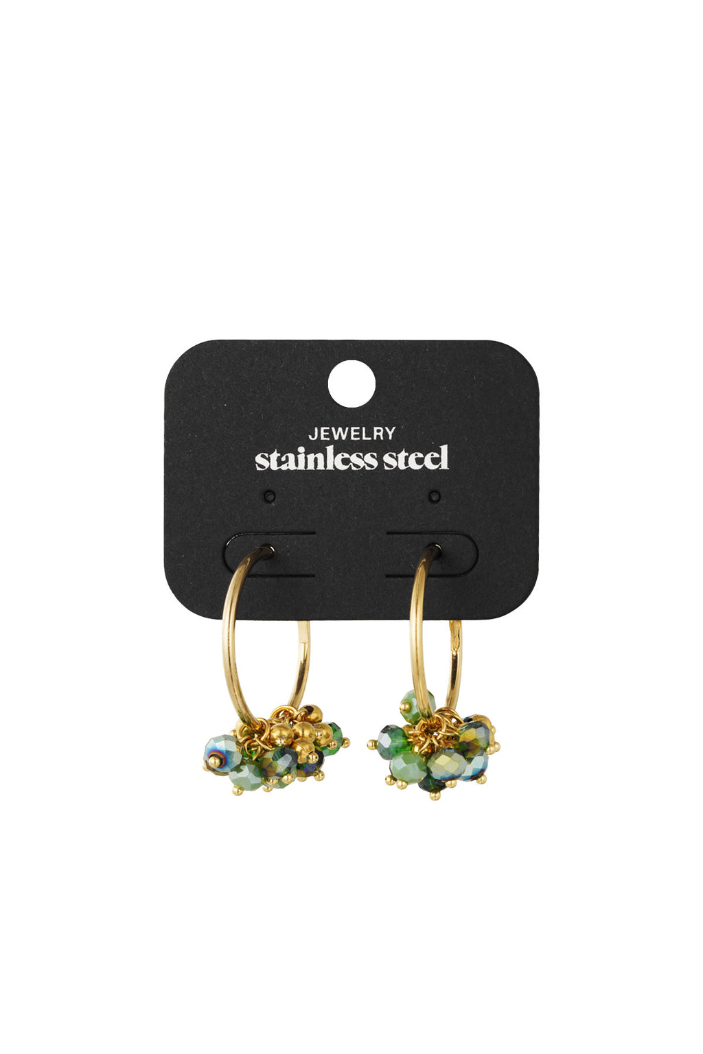Stylish Multicolor Stainless Steel Hoop Earrings