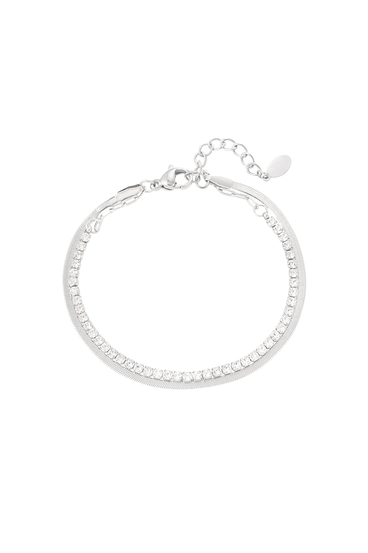 pulsera doble con diamantes