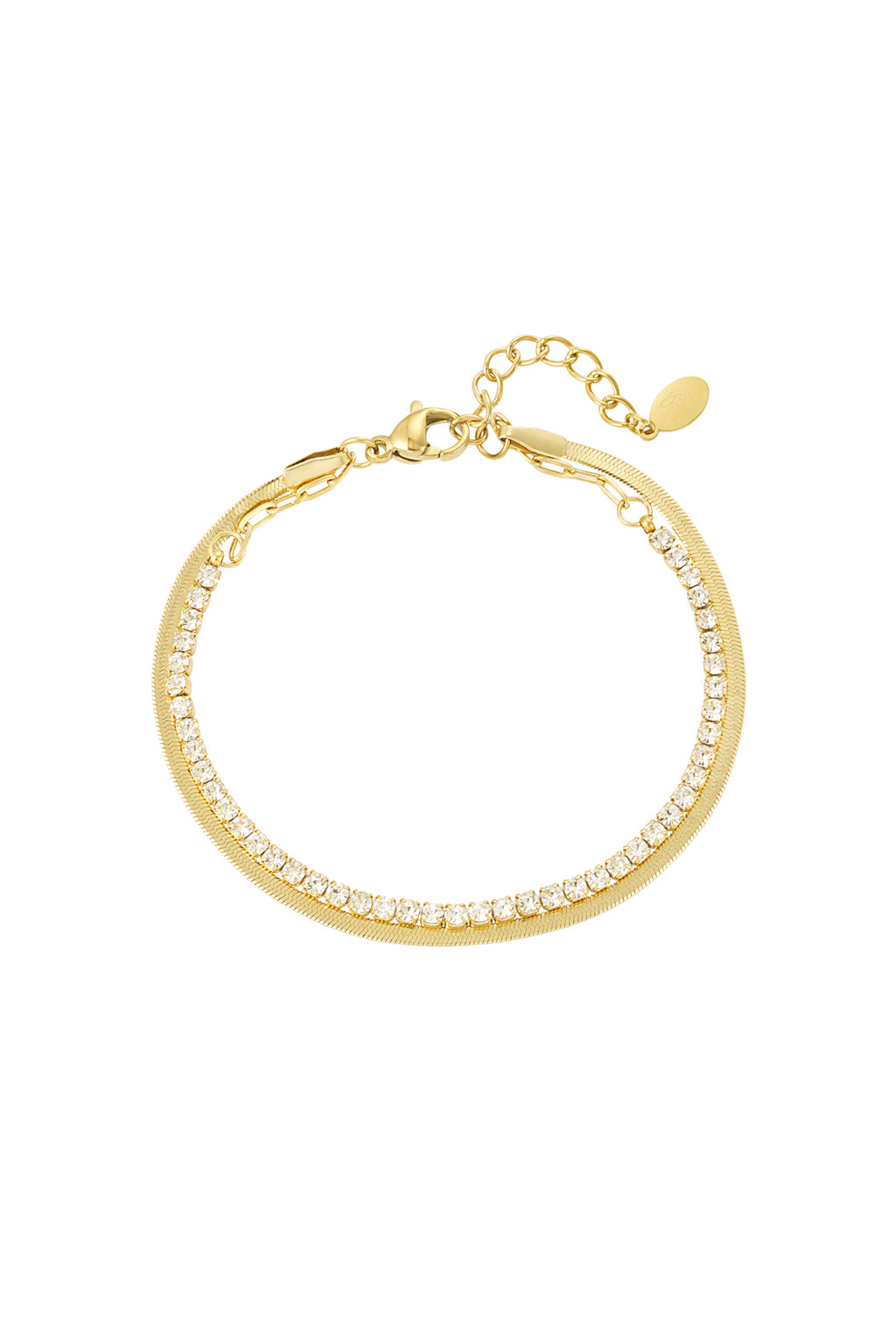 pulsera doble con diamantes