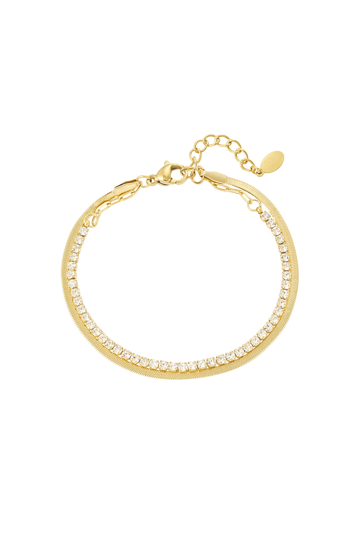 pulsera doble con diamantes