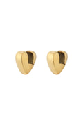 Elegant 14K Gold Plated Heart Hoop Earrings