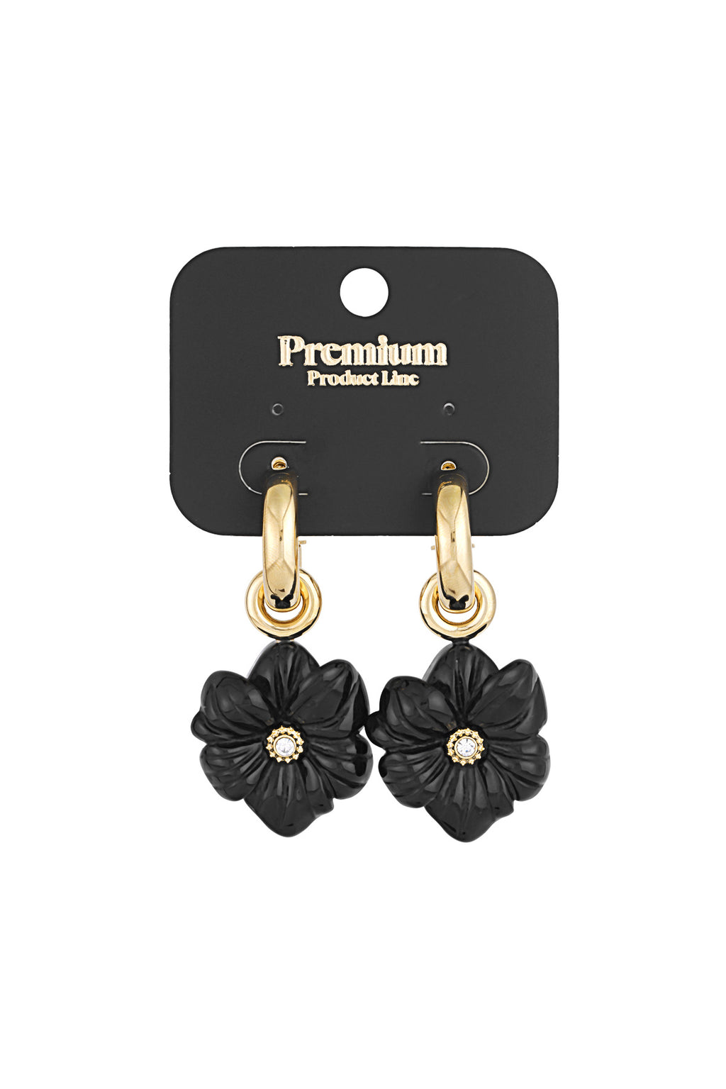 Elegant Red and Black Statement Drop Earrings
