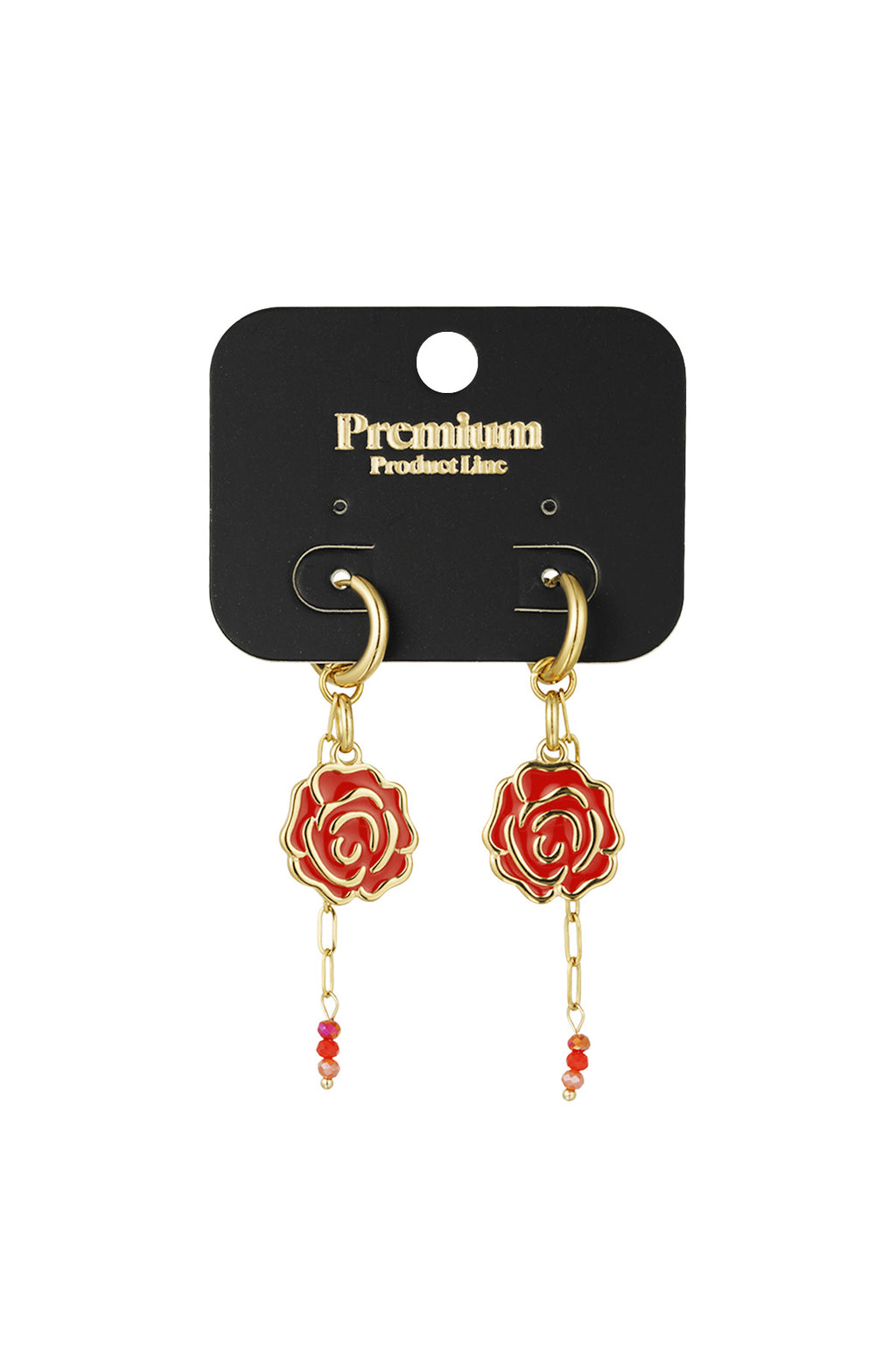 Pendientes corazón rosa