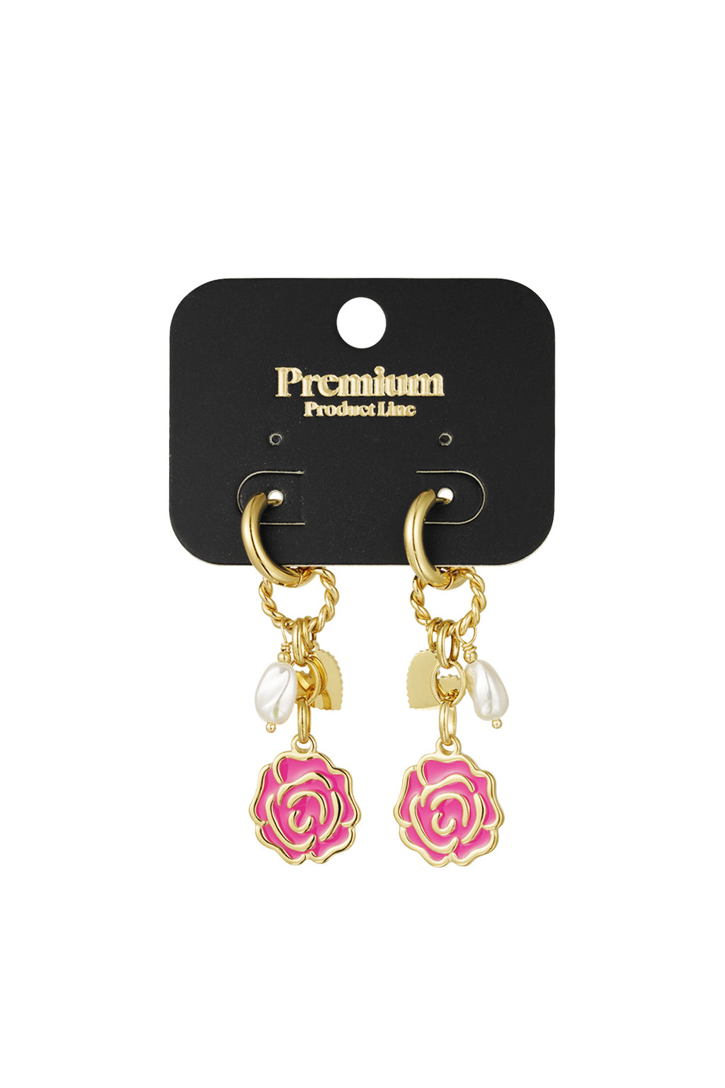 Pendientes rosa eterna