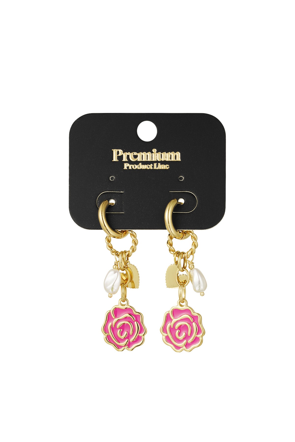 Pendientes rosa eterna