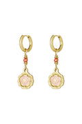 Pendientes con brillo rosa - Color Color dorado rosa