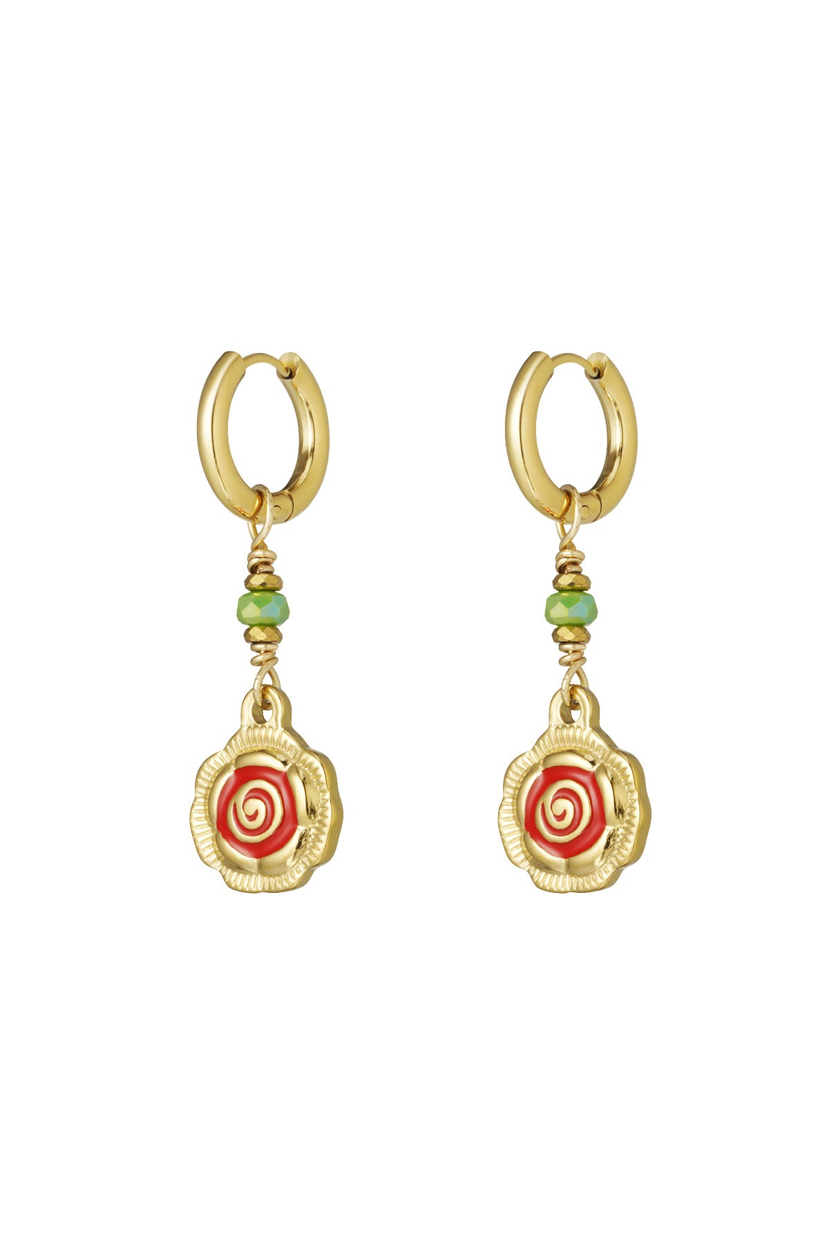 Pendientes con brillo rosa - Color Color dorado rosa