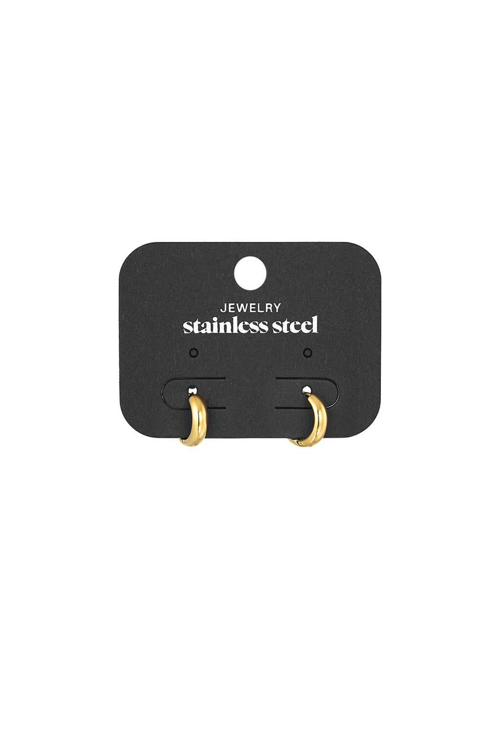 Stylish Stainless Steel Hoop Earrings in Silver & Gold