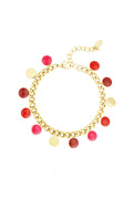 Elegant Gold Color Statement Charm Bracelet