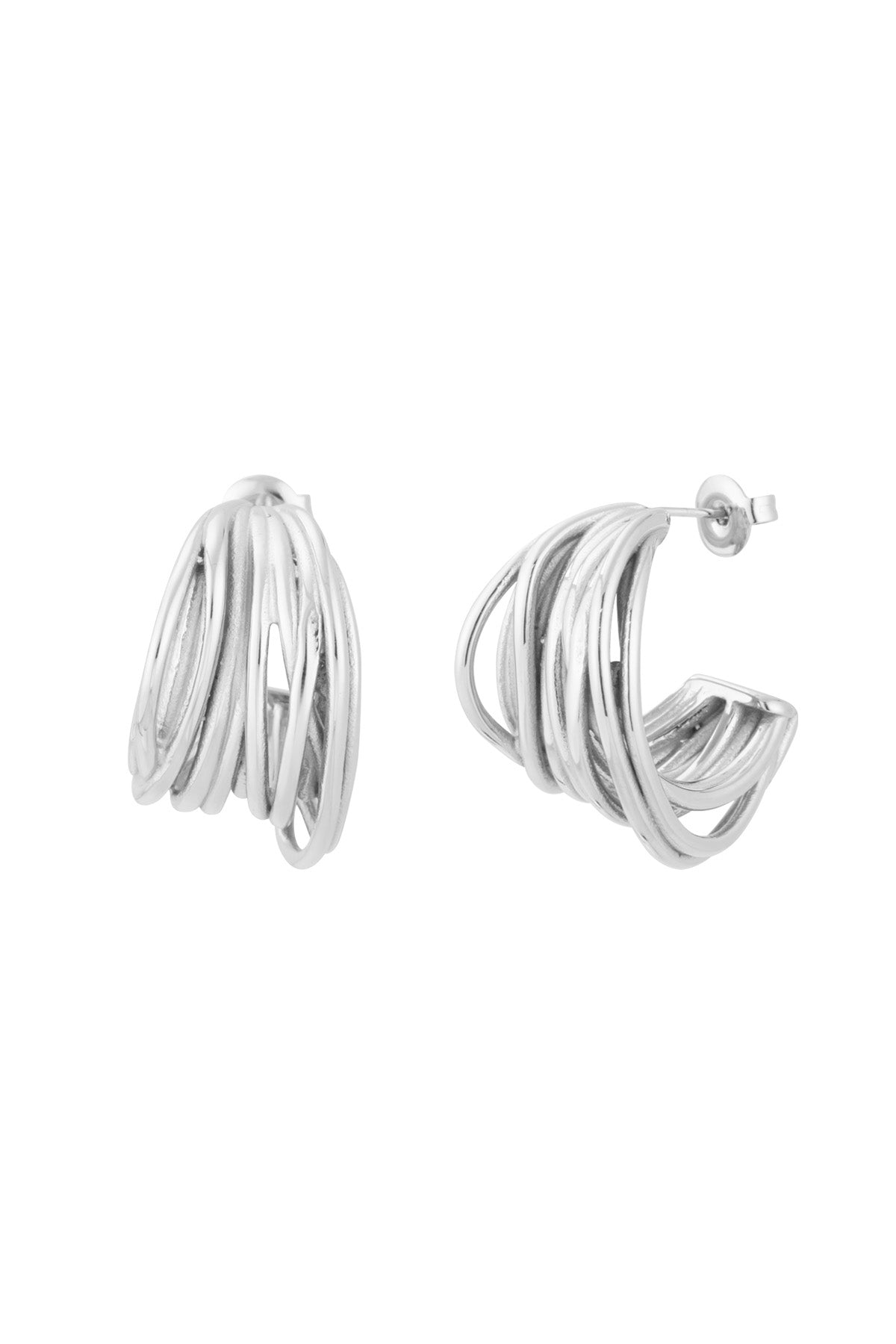 Stylish Silver & Gold Hoop Earrings for Everyday Glam