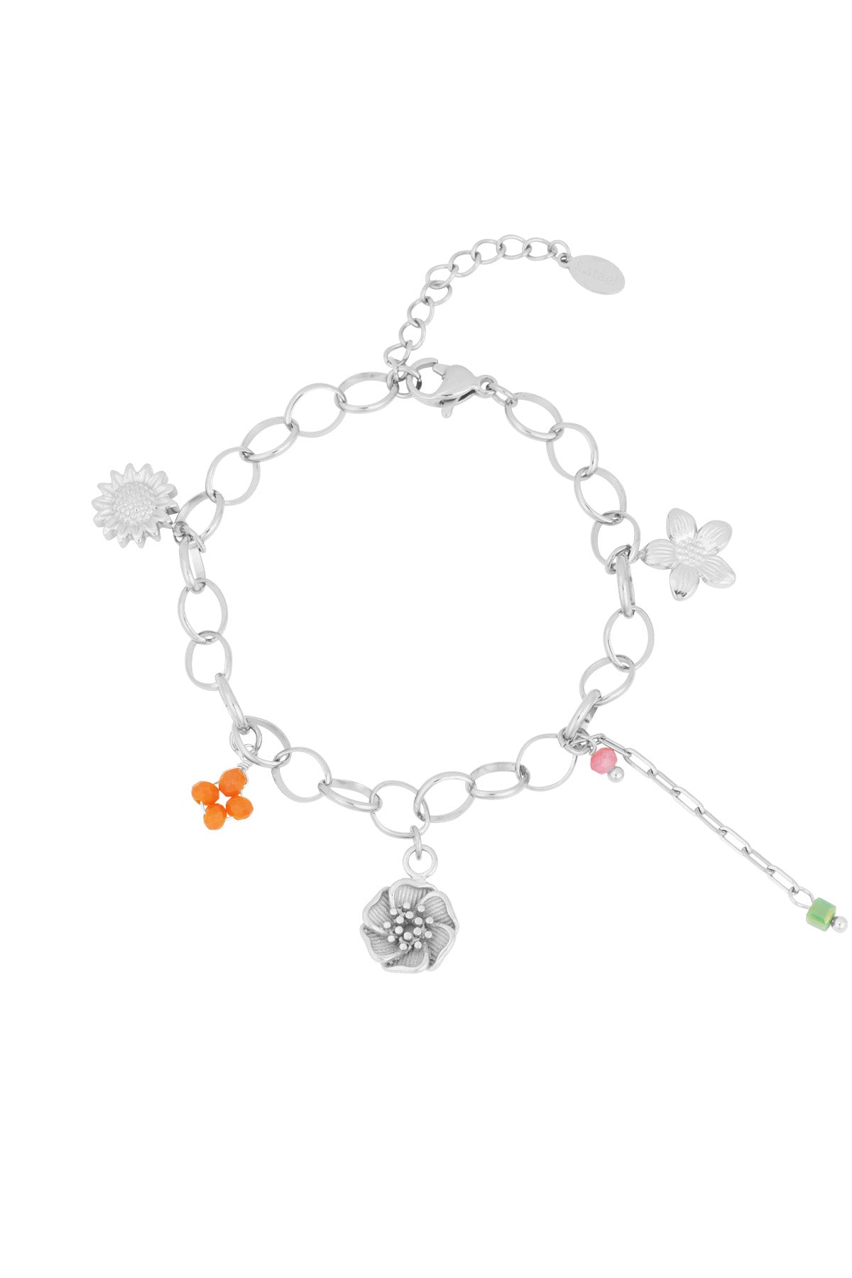 Pulsera Charm Flor Dash - Color Oro