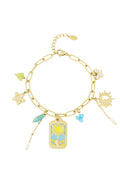 Elegant Gold Color Charm Bracelet for Women