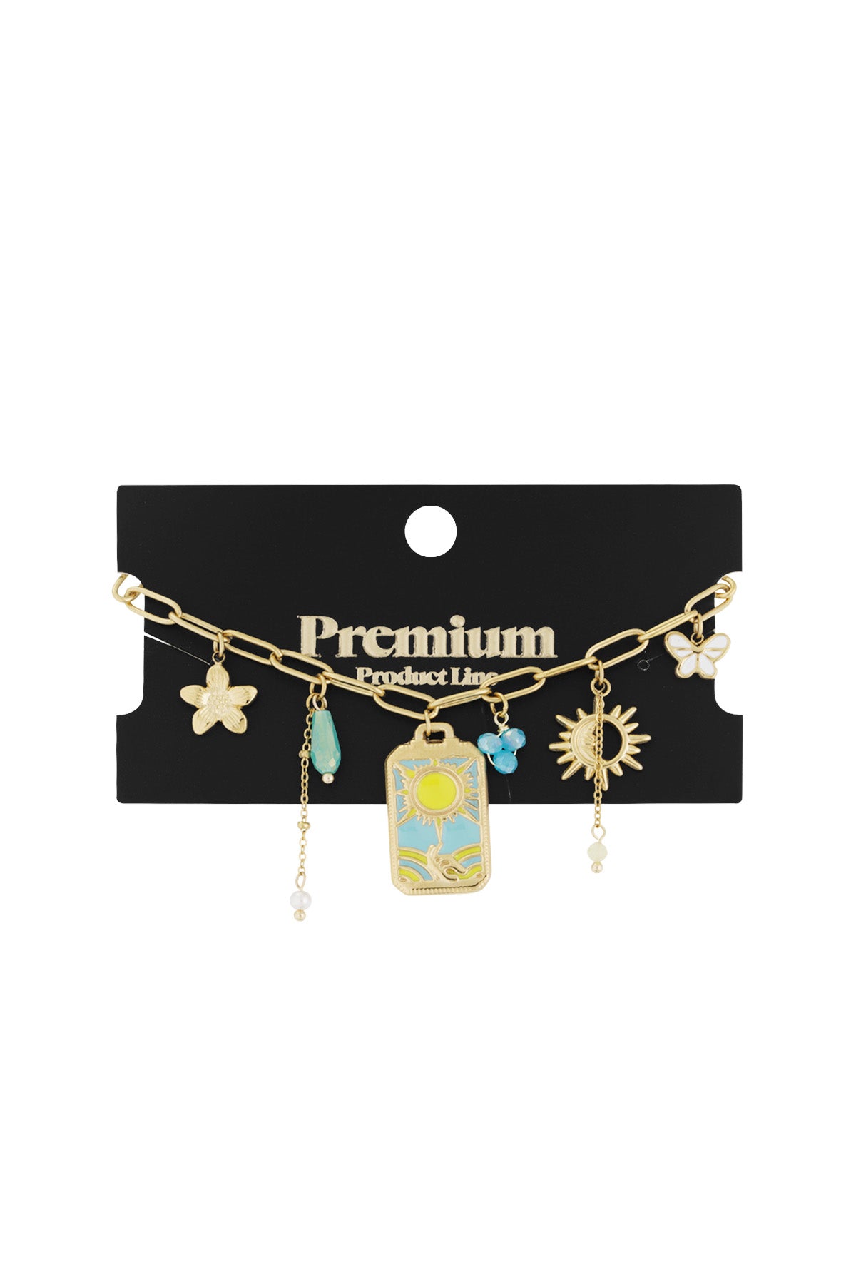 Elegant Gold Color Charm Bracelet for Women