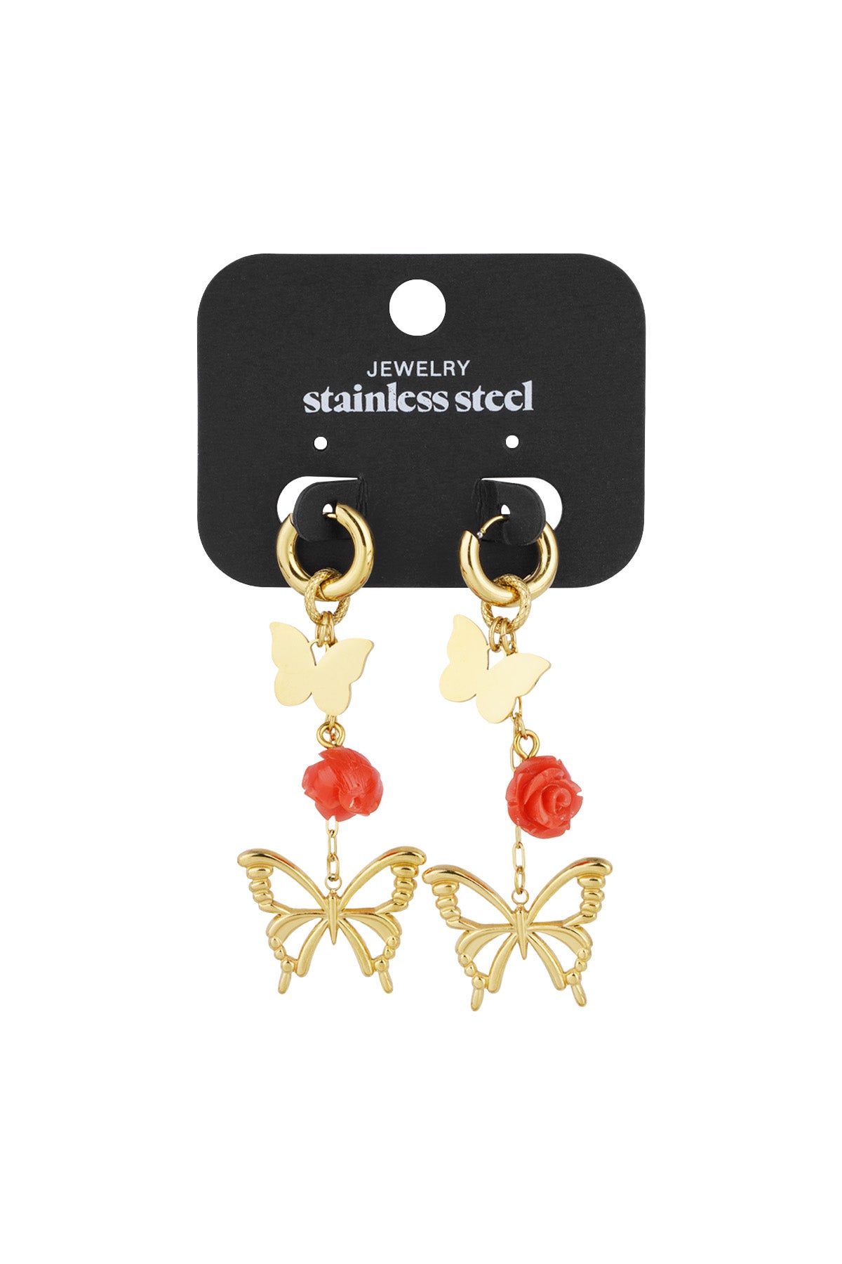Stylish Drop Earrings in Silver & Gold
