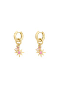 Elegant Pink & Silver Drop Earrings for Timeless Style