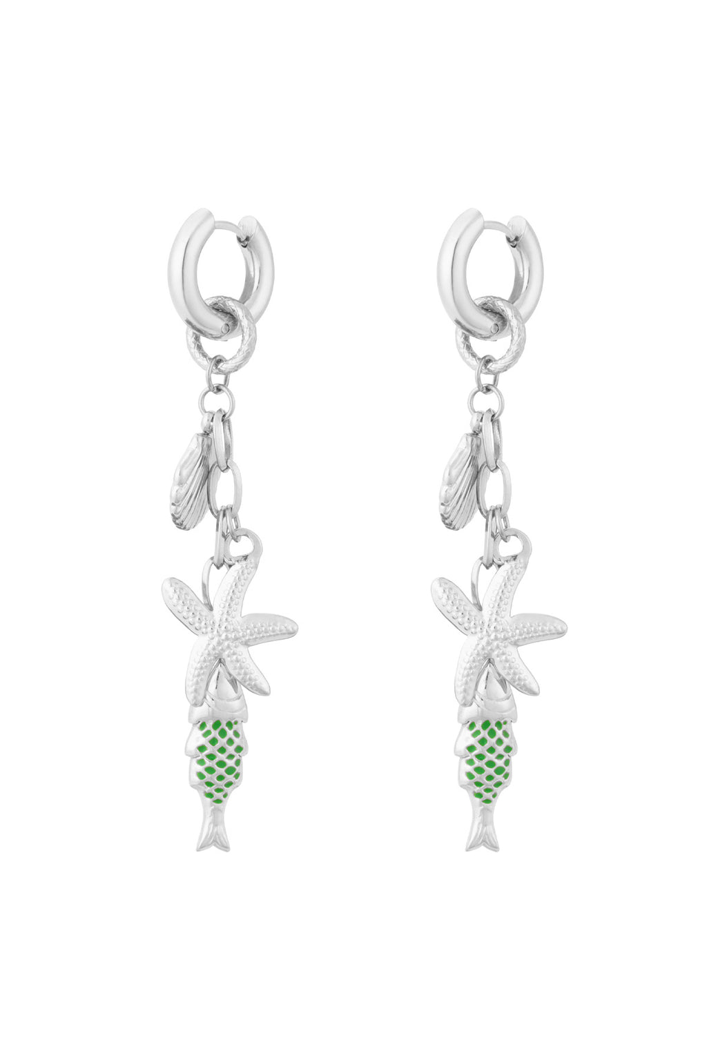 Elegant Statement Drop Earrings in Silver & Gold