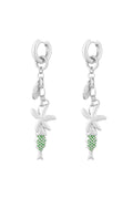 Elegant Statement Drop Earrings in Silver & Gold