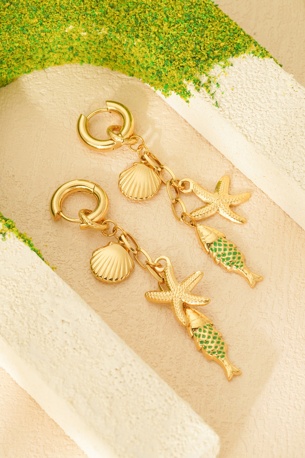 Elegant Statement Drop Earrings in Silver & Gold