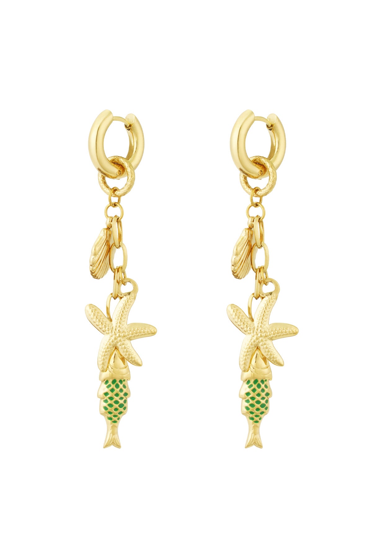 Elegant Statement Drop Earrings in Silver & Gold