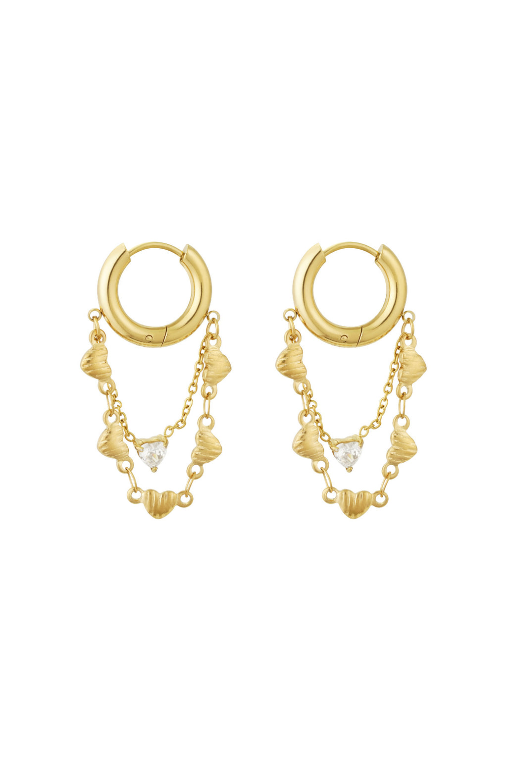 Elegant Drop Earrings in Silver & Gold
