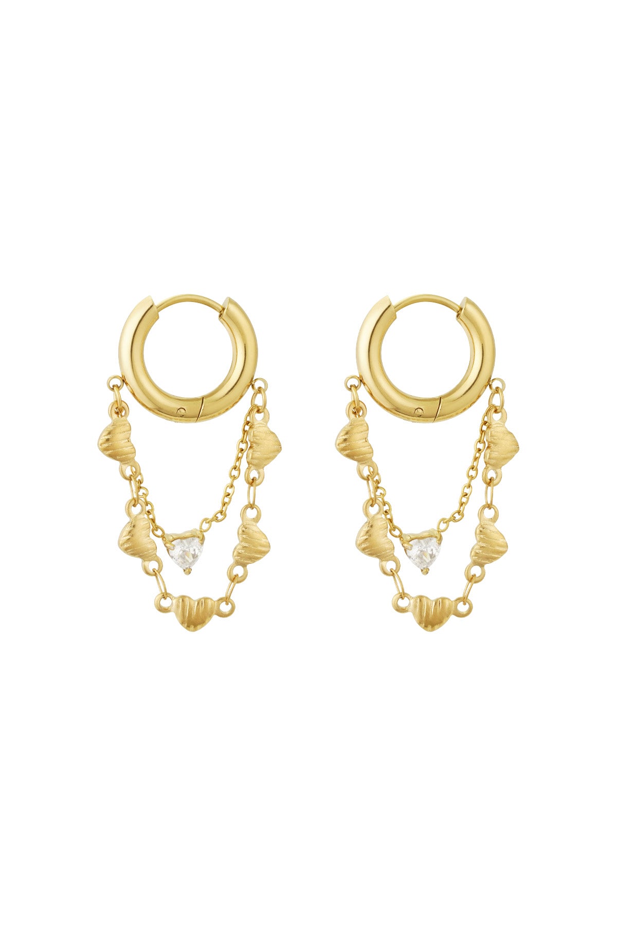 Elegant Drop Earrings in Silver & Gold