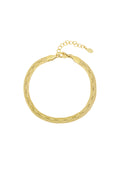 Stylish Woven Chain Bracelet - Silver & Gold