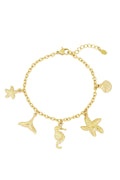 Elegant Stainless Steel Charm Bracelet - Silver & Gold
