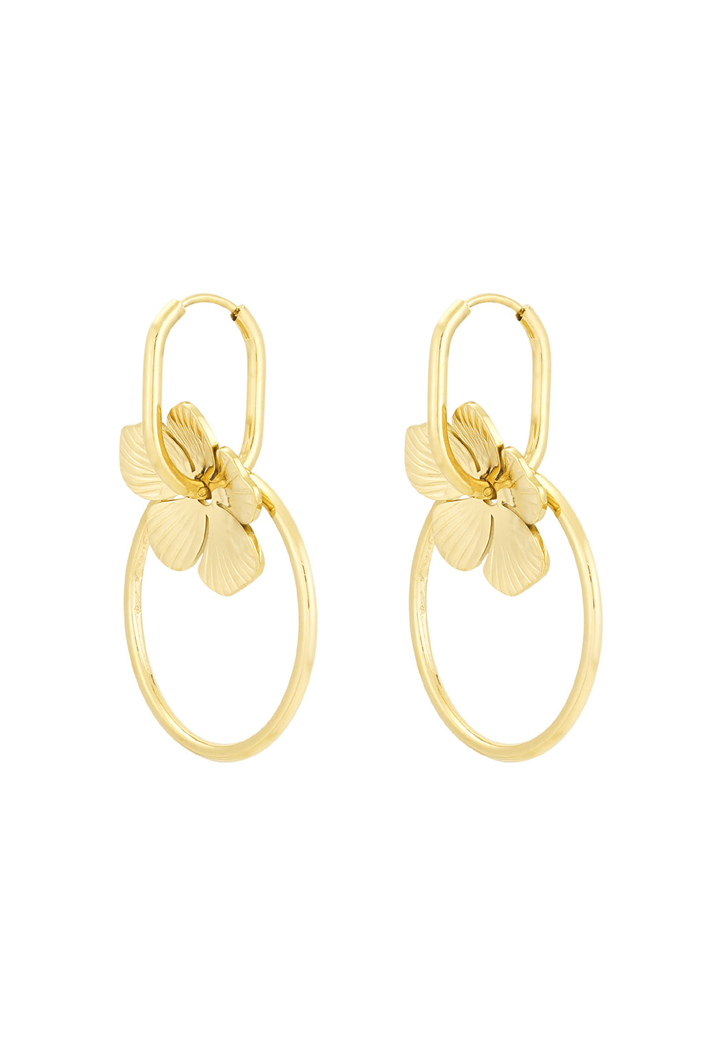 Elegant Statement Drop Earrings in Silver and Gold