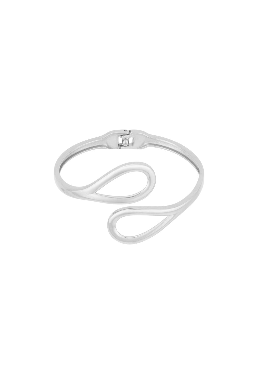 Elegant Stainless Steel Cuff Bracelet - Silver & Gold
