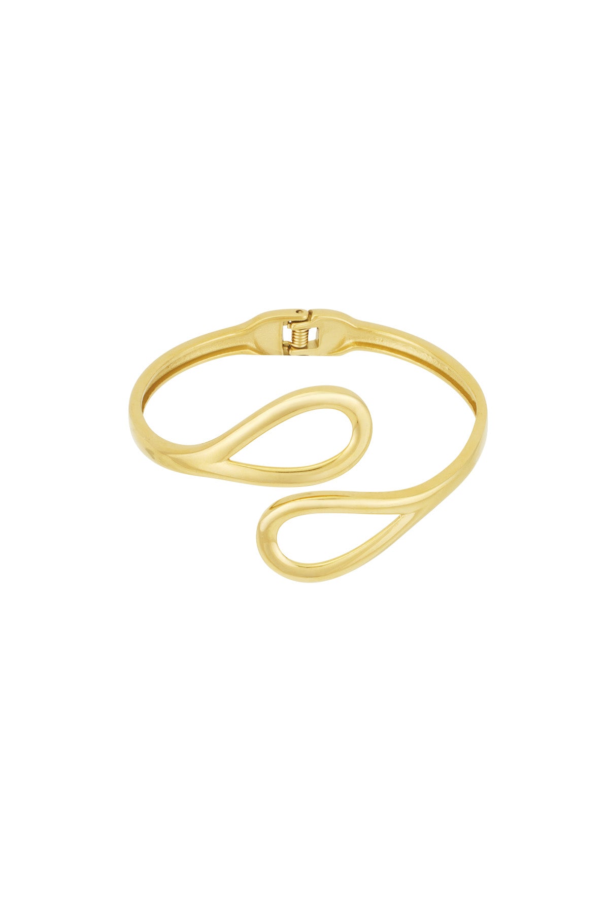 Elegant Stainless Steel Cuff Bracelet - Silver & Gold