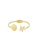 Stylish Cuff Bracelet in Silver & Gold