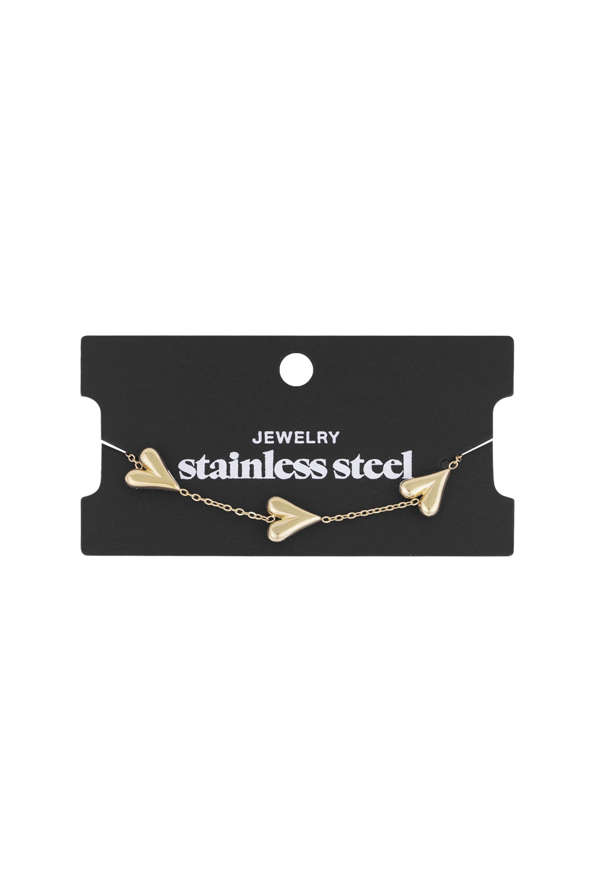 Elegant Stainless Steel Charm Bracelets, Silver & Gold