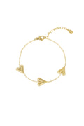 Elegant Stainless Steel Charm Bracelets, Silver & Gold