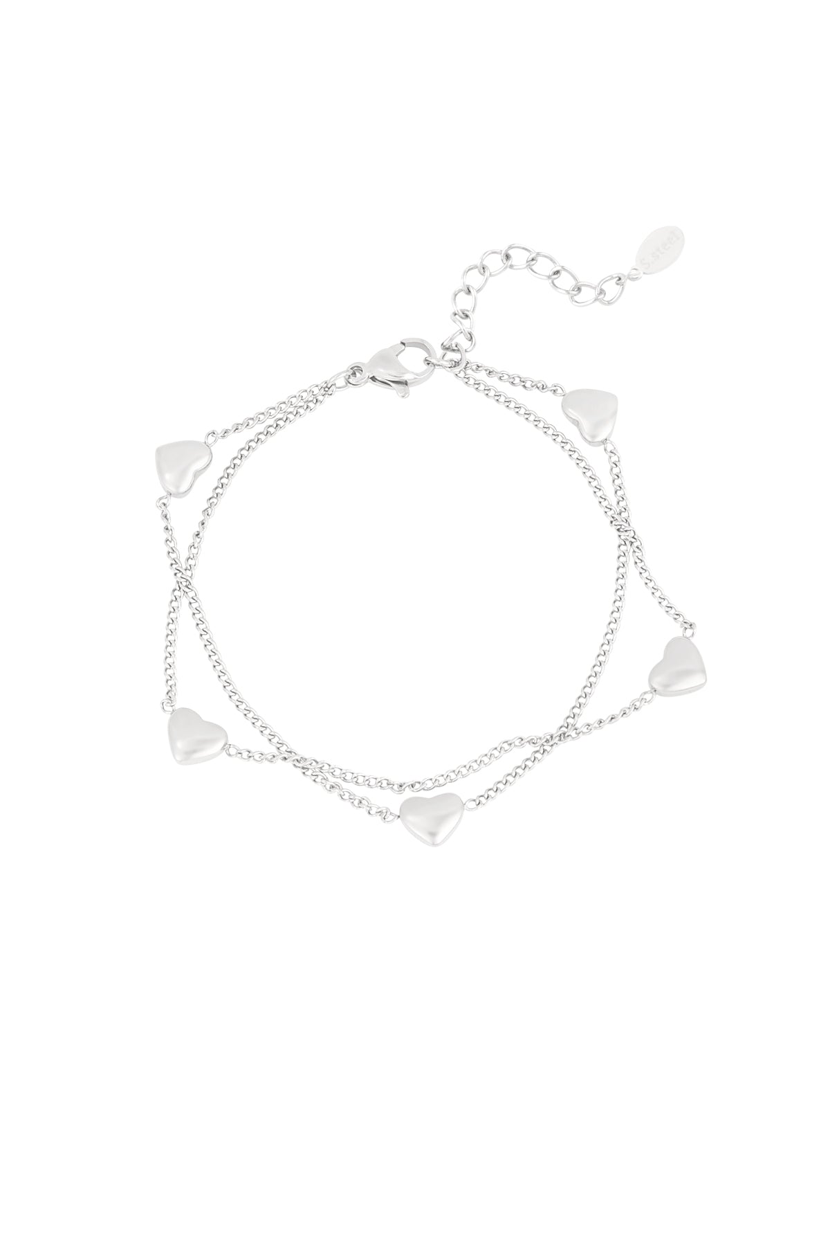 Elegant Stainless Steel Charm Bracelets - Silver & Gold