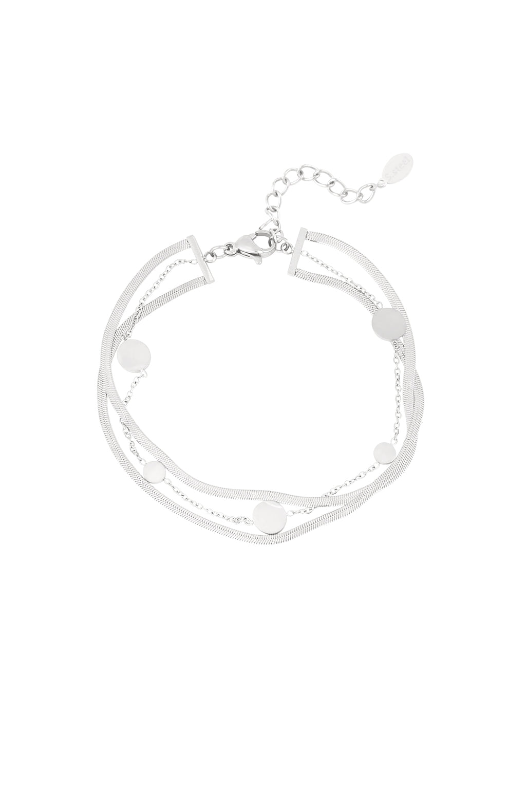 Stylish Stainless Steel Charm Bracelets - Silver & Gold
